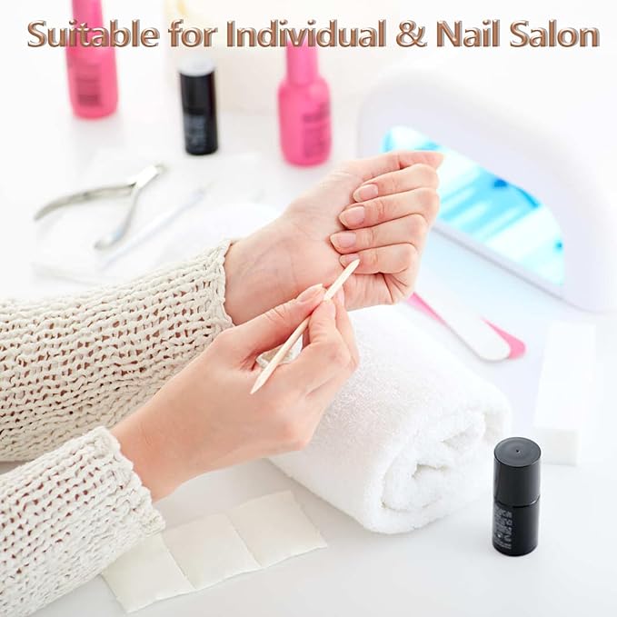 360PCS Orange Sticks for Nails in a Case - 4.5 inch Double Sided Wooden Cuticle Pusher Sticks for Nail Art, Manicure & Pedicure - Wood Sticks for Waxing