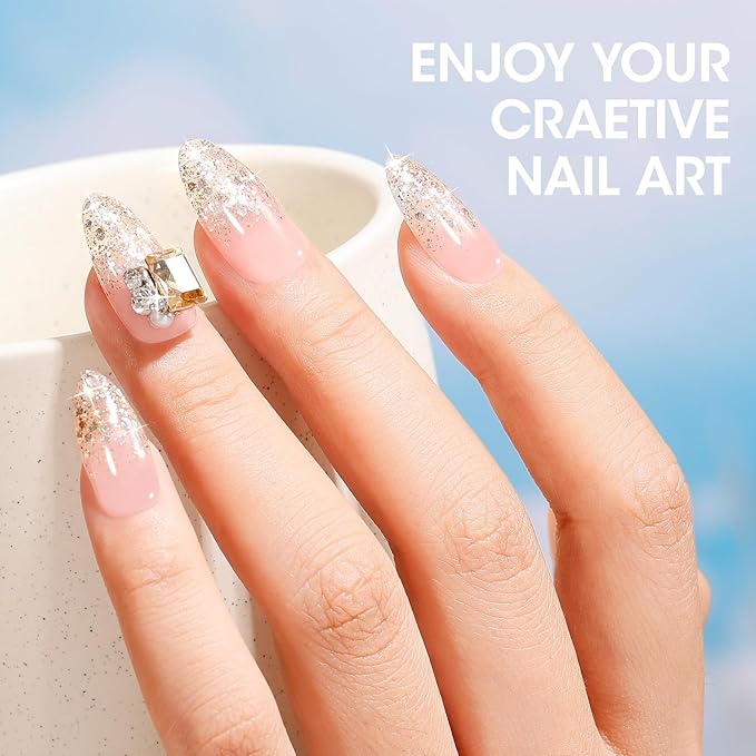 GELLEN Gold Glitter Gel Polish 18ml Gold, Soak off U V LED Reflective Glitter Gel Polish, Color No.872