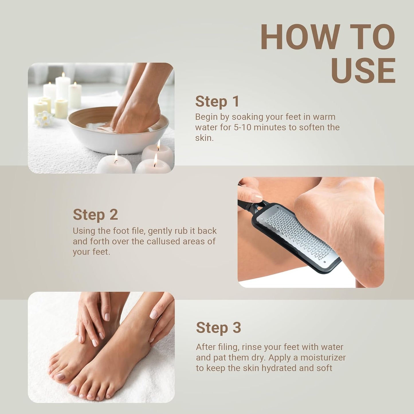 Foot Grater Callus Remover - Foot File Callus Remover for Feet Care - Surgical Grade Stainless Foot Scrubber Dead Skin Remover for Wet and Dry Foot - Foot Rasp Callus Remover Professional