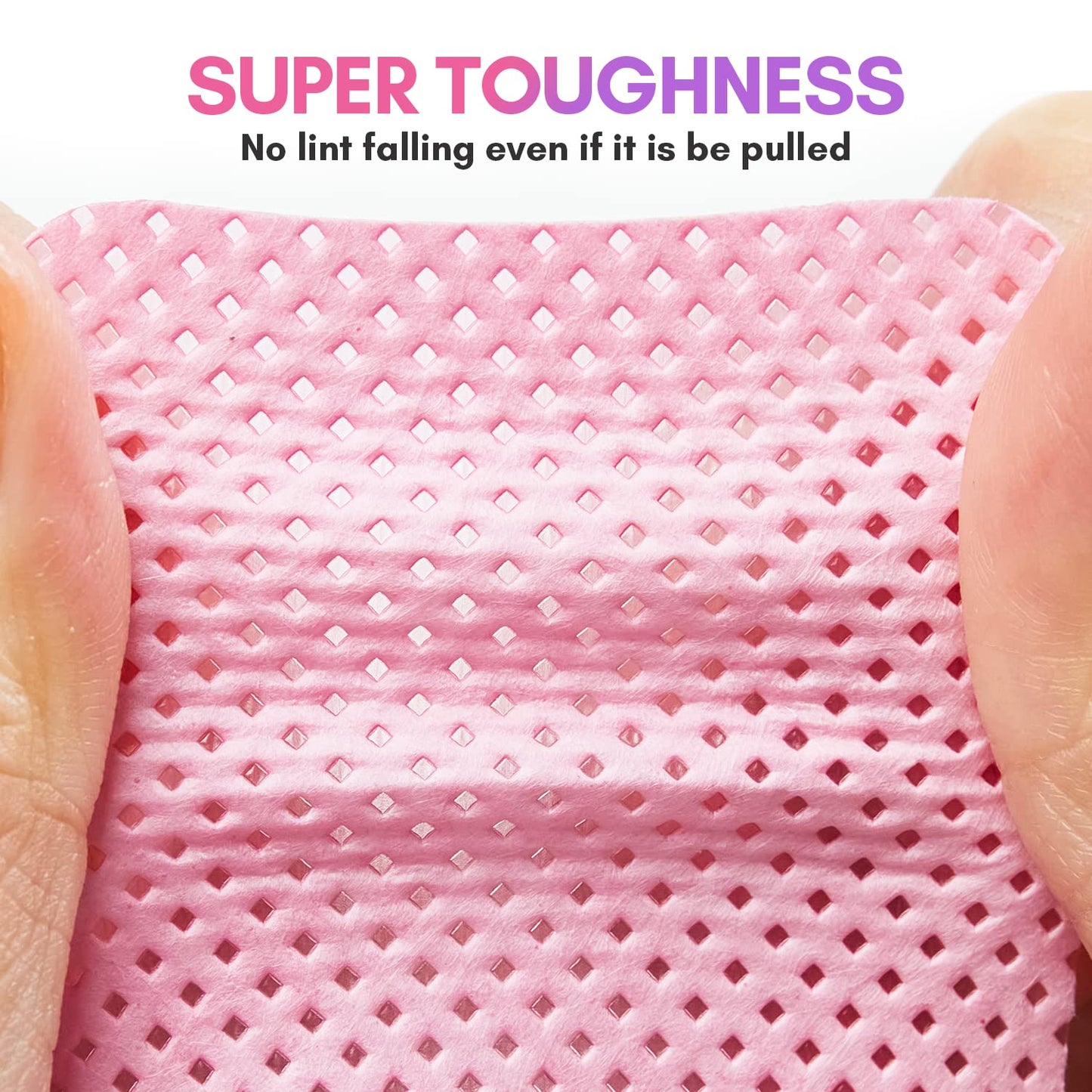 Makartt Lint Free Nail Wipes: Nail Polish Remover Pads 1000PCS Eyelash Extension Glue Wipes, Super Absorbent Soft Gel Nails Wipes Dry Wipes for Nail Prep and Gel Polish Remover, Pink