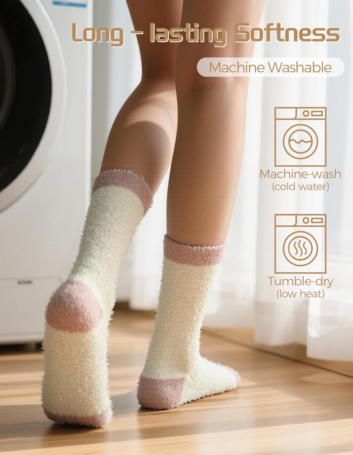 TEHOOK Warm & Cozy Gifts for Women, Stocking Stuufers, Fluffy Fuzzy Plush Sleeping Slipper Socks - Soft Warm Fabric