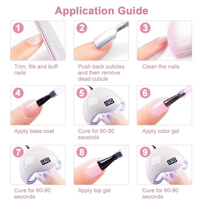 RARJSM Sheer Jelly Gel Polish Clear Pink Gel Nail Polish Transparent Light Pink Pastel Nude Nail GelPolish Varnish Curing Requires LED UV Translucent French Manicure Soak Off for Home Salon 1pcs 15ml