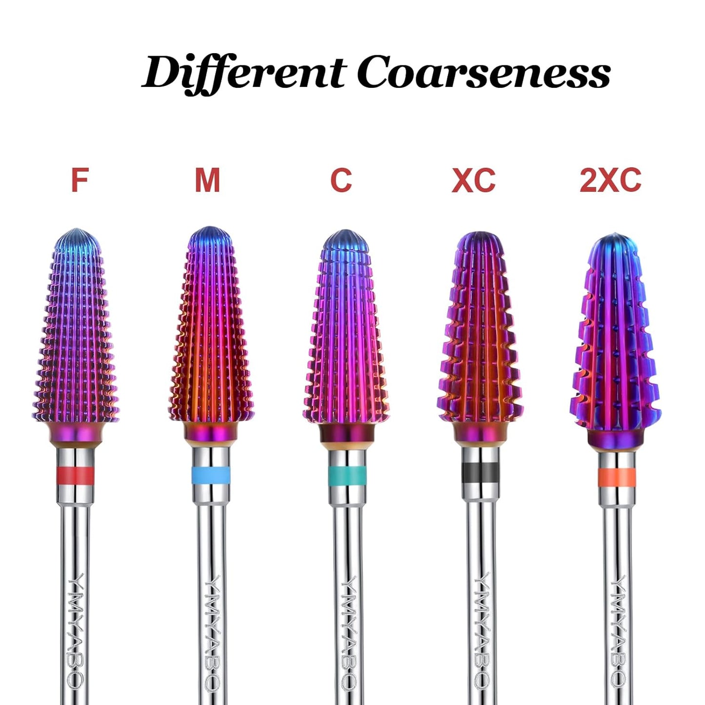Nail Drill Bit,Professional 3/32" Purple Tornado Carbide Tungsten Multifunction Bits， Fast Remove for Hard Gel and Acrylic, Manicure Pedicure Cuticle Nail Polishing Tool-XC