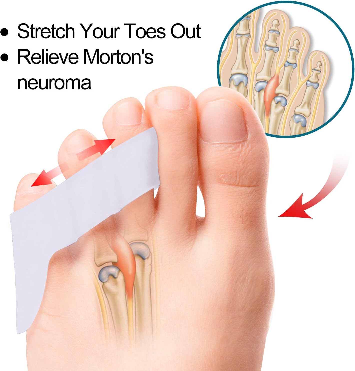 Povihome 10 Pack Pinky Toe Separator and Protectors, Triple Gel Toe Separators for Overlapping Toe, Curled Pinky Toes Separate and Protect