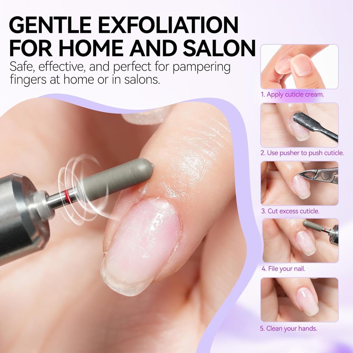 gelike ec Nail Care Cream Organic for Women: Lavender Natural Cuticle Softener Repair Cream for Dry and Splitting Cuticles & Rough and Rigid Skin