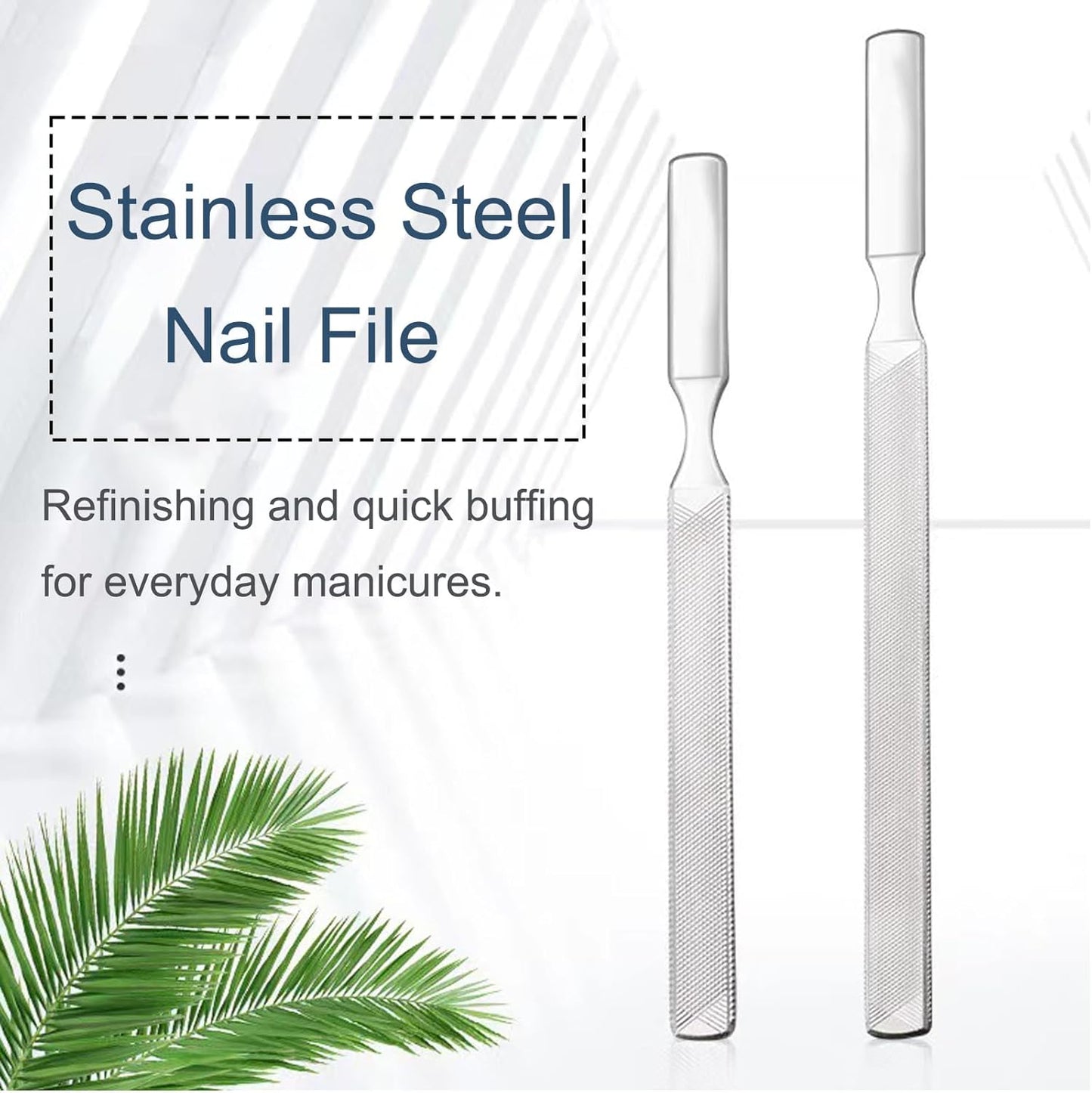 Diamond Dust Nail File - Stainless Steel Nail Dresser Nail Buffering Files - 9 Inch (7inch- 180-4)