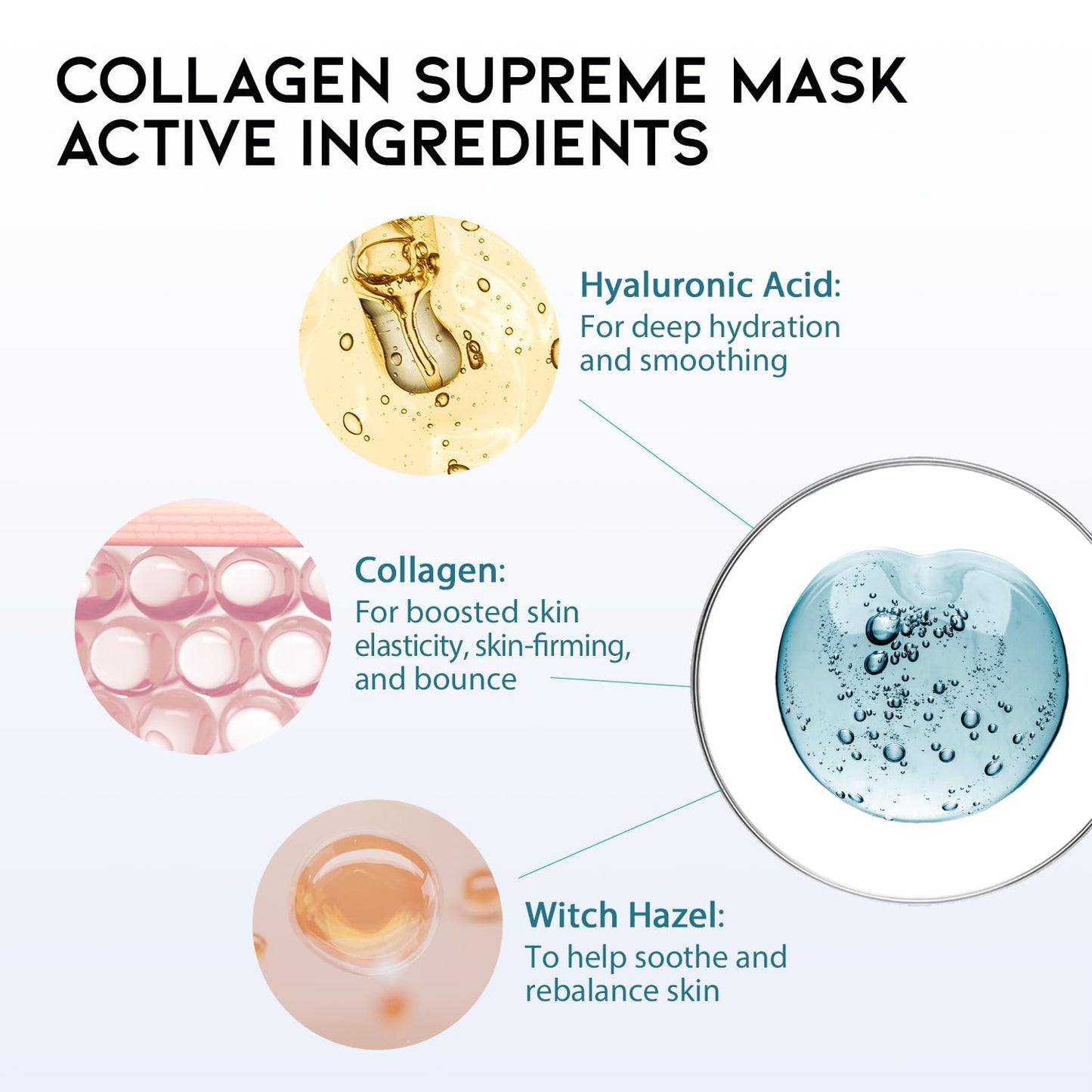 #OOTD Hydrating Soothing Sheet Masks Gift Set for Skincare, Korean Vegan Sheet Mask for Dry, Sensitive Skin, Calming, Smoothing, Brightening, Collagen, Ceramide, Cica, Hyaluronic Acid 30EA