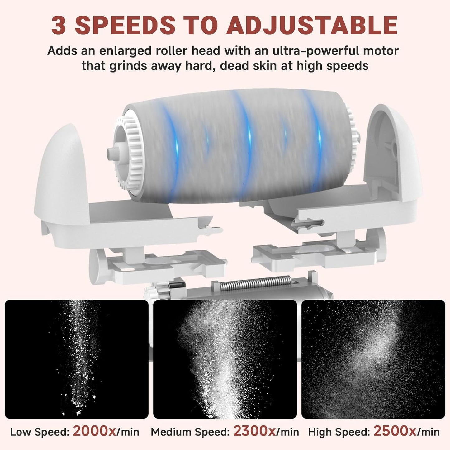 Upgraded Rechargeable Foot Callus Remover, Professional Electric Foot File, 10 in 1 Pedicure Tools Foot Care Kit Pedi Feet Care for Dead, Hard Cracked Dry Skin Ideal Gift (White)