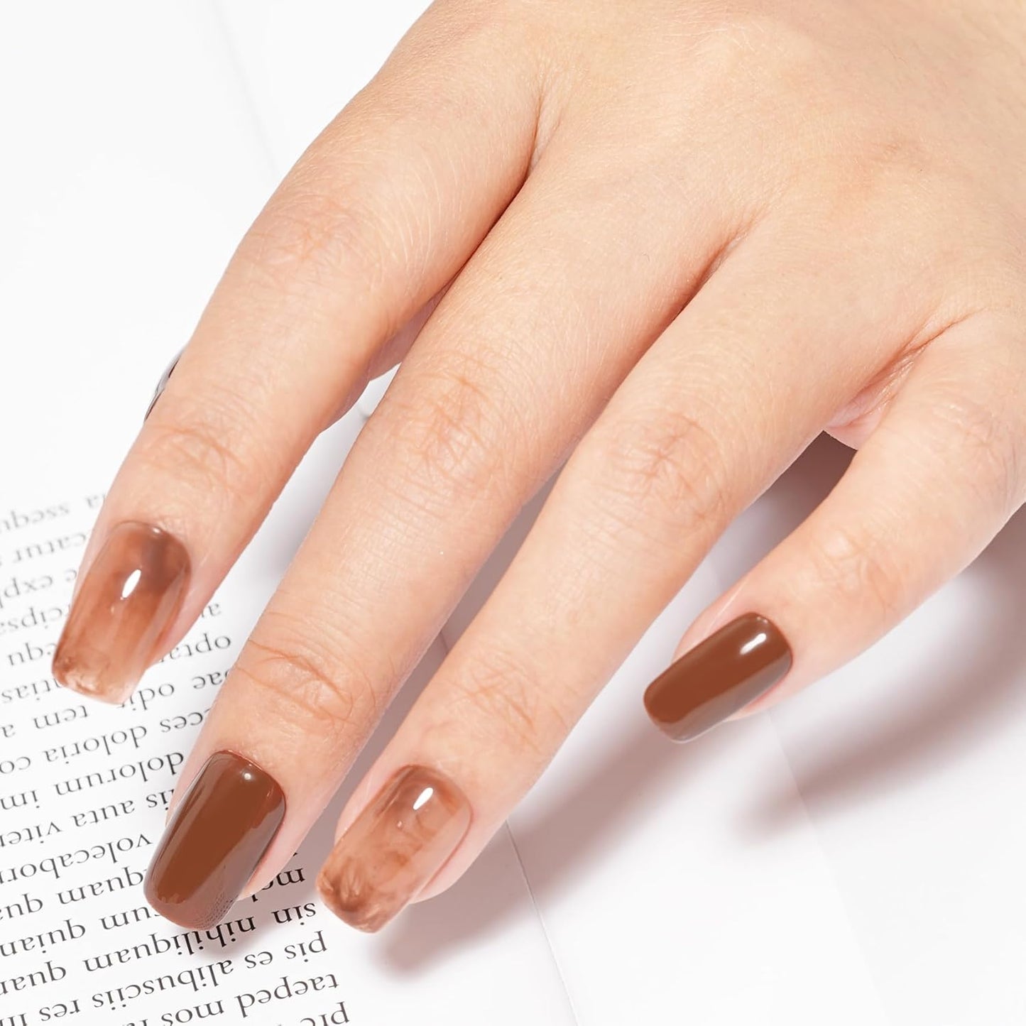 MAYCHAO 15ML Brown Gel Nail Polish 1Pc Brown Gel Polish Soak Off UV LED Nail Polish Nail Art Starter Manicure Salon DIY at Home, 0.5 OZ