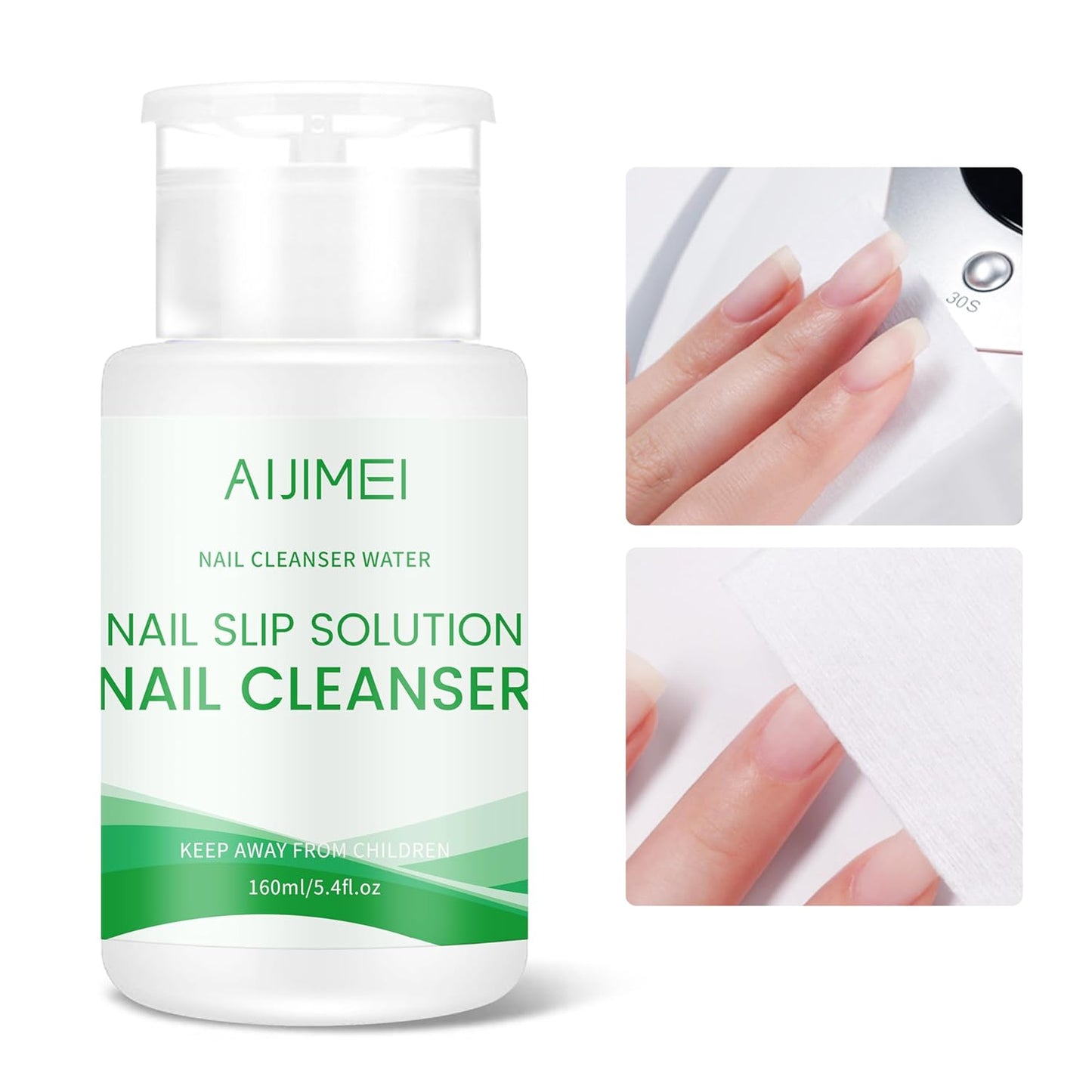 AIJIMEI Professional 160ml Nail Slip Solution Quick Cleaning Poly Gel Slip Solution For Nail Art And Extensions Suitable for Beginners DIY Home & Salon