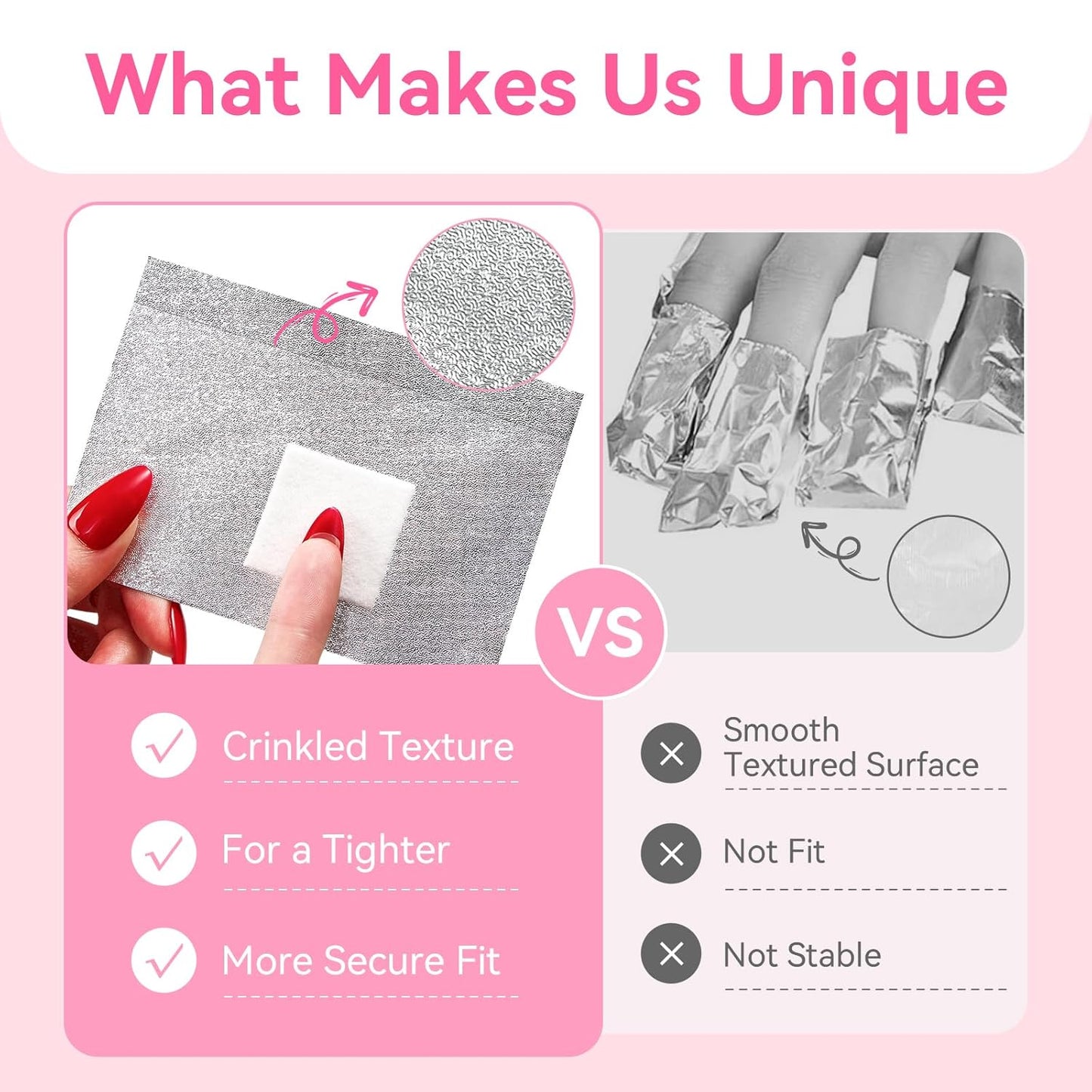 Makartt Nail Polish Remover - 100pcs Nail Foil Wraps for Soak Off Gel Polish Remover, with 1.18inch Pre-attached Lint Free Cotton Pads For Nails, Non Acetone Nail Polish Remover