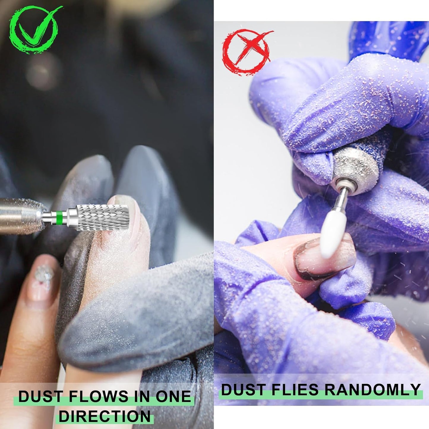 Professional Electric Nail Drill Bits 3/32" Carbide Bit Cuticle Drill Bits Nail Files for Fast remove Acrylic or Hard Gel Nail Drill Bit for Manicure Pedicure(Silver, Coarse Grit)