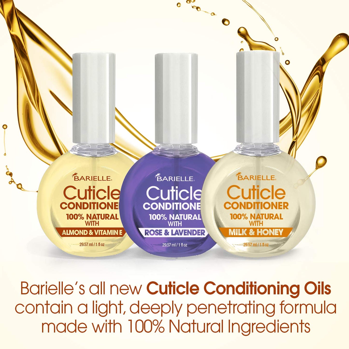 BARIELLE 100% Natural Cuticle Conditioner with Milk & Honey 1 oz.