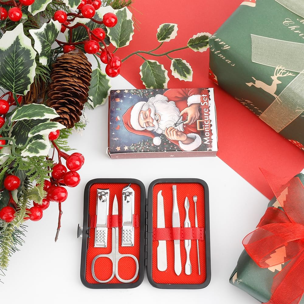 Stocking Stuffers for Women,Nail Clippers Set,Nail Kit 7 in 1 Manicure Set Pedicure Tools for Feet,Fingernail Toenail Clippers Women Grooming Kit Christmas Gifts with Gift Box