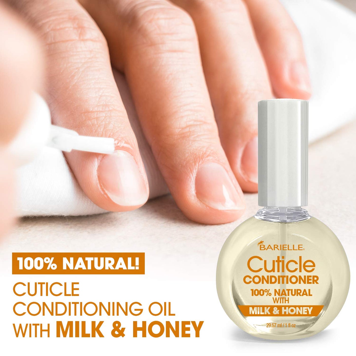 BARIELLE 100% Natural Cuticle Conditioner with Milk & Honey 1 oz.