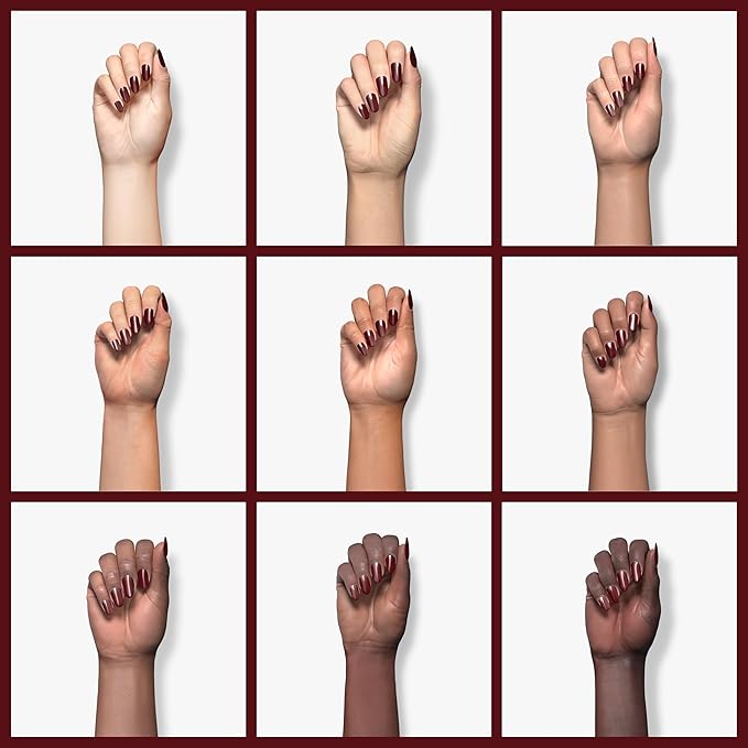 duri Nail Polish, 730 Pisces, Burgundy Garnet Red, Full Coverage, Glossy Finish, 0.45 Fl Oz