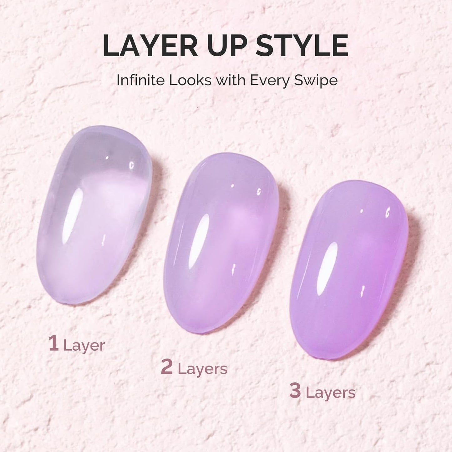 MelodySusie Purple Gel Nail Polish, 0.5Fl Oz Jeweliver Gel Polish Milky Lavender Pastel Cream Color Soak Off UV LED Light Cure Manicure Nail Art DIY at Home JP39