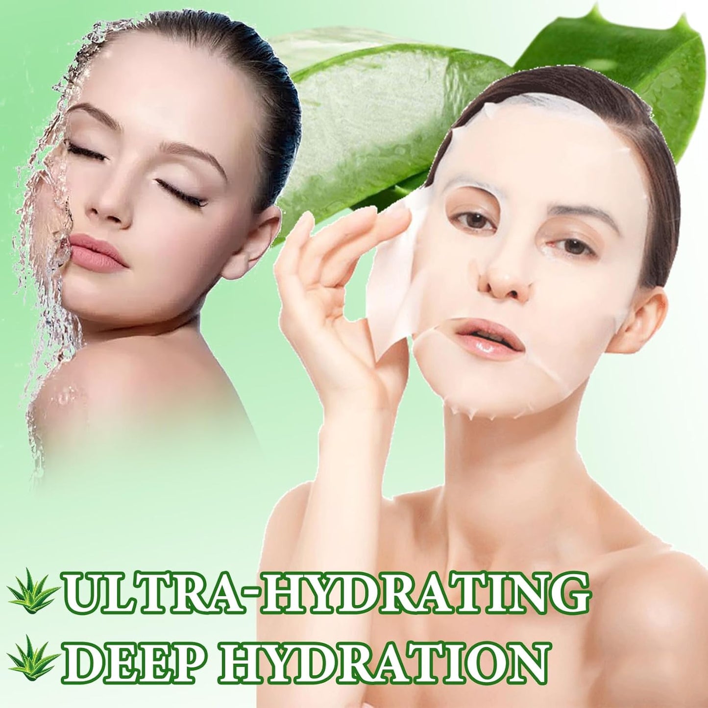 Camellia Soothing Face Mask Hydrating,Moisturizing Long Lasting Facial Sheet Mask for All Skin Types,Soft Camellia Masks for Dry Skin,Pack of 10
