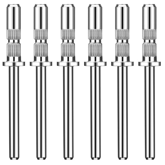 6 Pcs Mandrel Bits for Small Sanding Bands, 3 mm Small Mandrel Nail Bit Sanding Bits for Nails Drill Sandings Band Nails Drills Bit for Electric File Sanders Manicure Pedicures Tool Home Salon