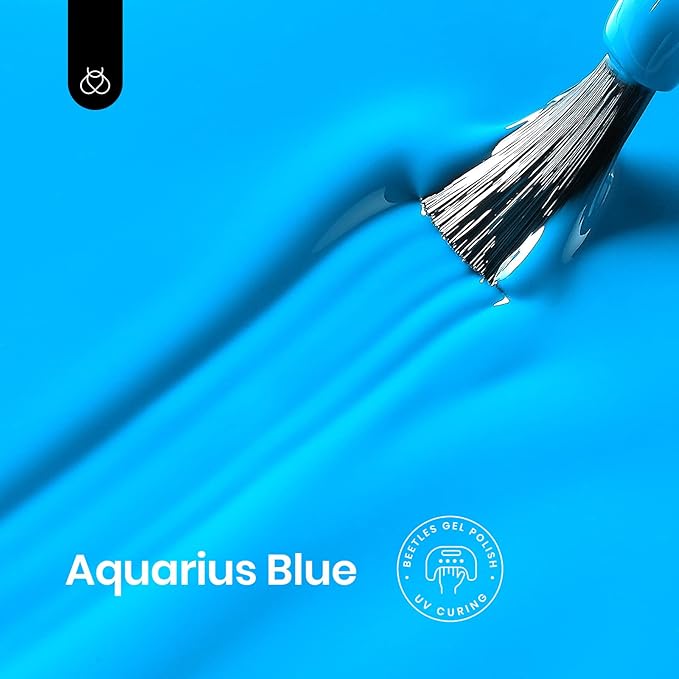 Beetles Blue Gel Polish, 1 Pcs 15ml Bright Blue Gel Nail Polish Soak Off Nail Art Manicure Salon Home DIY Design Uv Nail Lamp Needed Gift for Women