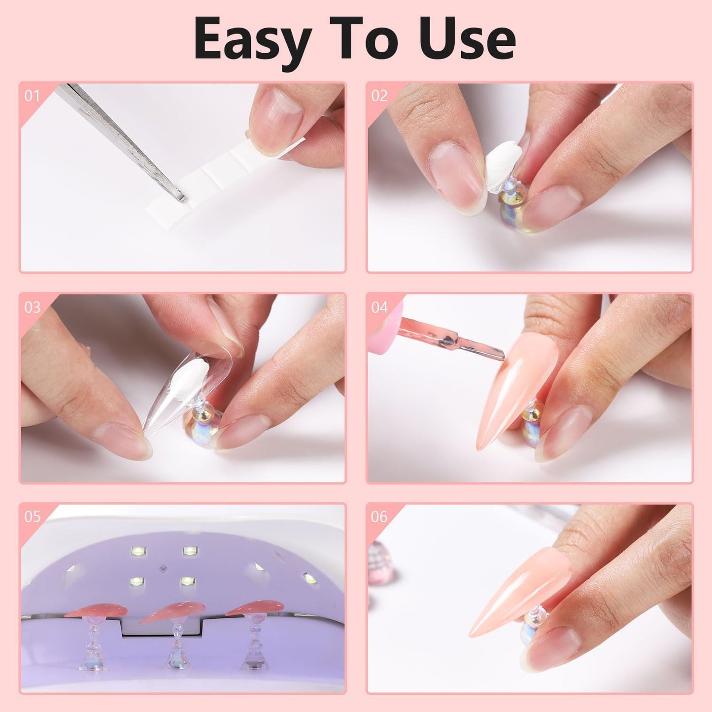 Etercycle Nail Stand Acrylic Nail Art Display Stand Practice Nail Holder for Painting Nails Magnetic Practice Stands with Reusable Putty(Purple)