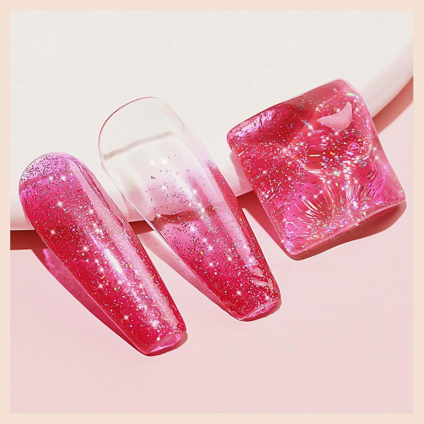 Glitter Nail Polish 12ML Quick Dry Nail Polish Shimmer Holographic Long Lasting Nails Iridescent Fingernail Polish Reflective Nail Lacquer Sparkle Color Nail Art for Beginner-1PC