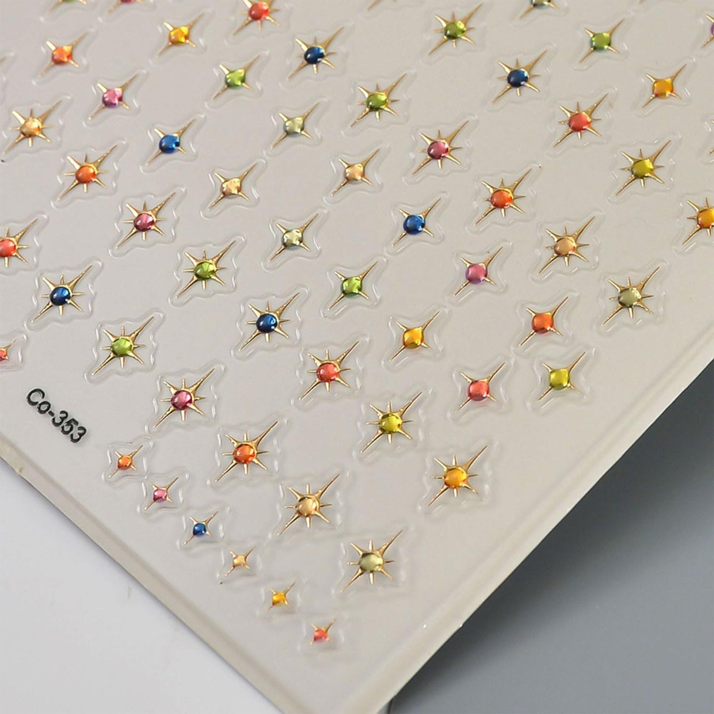 Star Nail Art Stickers Decals 5D Colorful Star Nail Stickers Embossed Nails Design Self-Adhesive for Women DIY Manicure Nails Art Decorations
