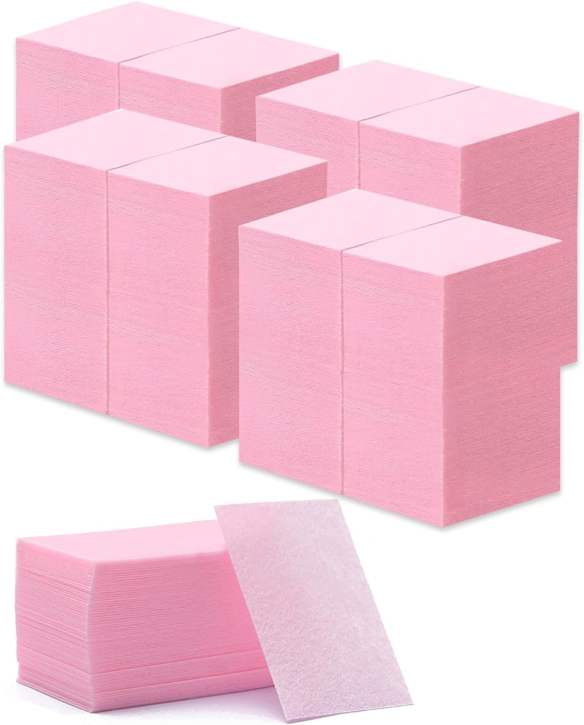 Lint Free Nail Wipes,450 Pcs Nail Cleaning Pads for Nail Art,Nail Polish Remover(Pink)