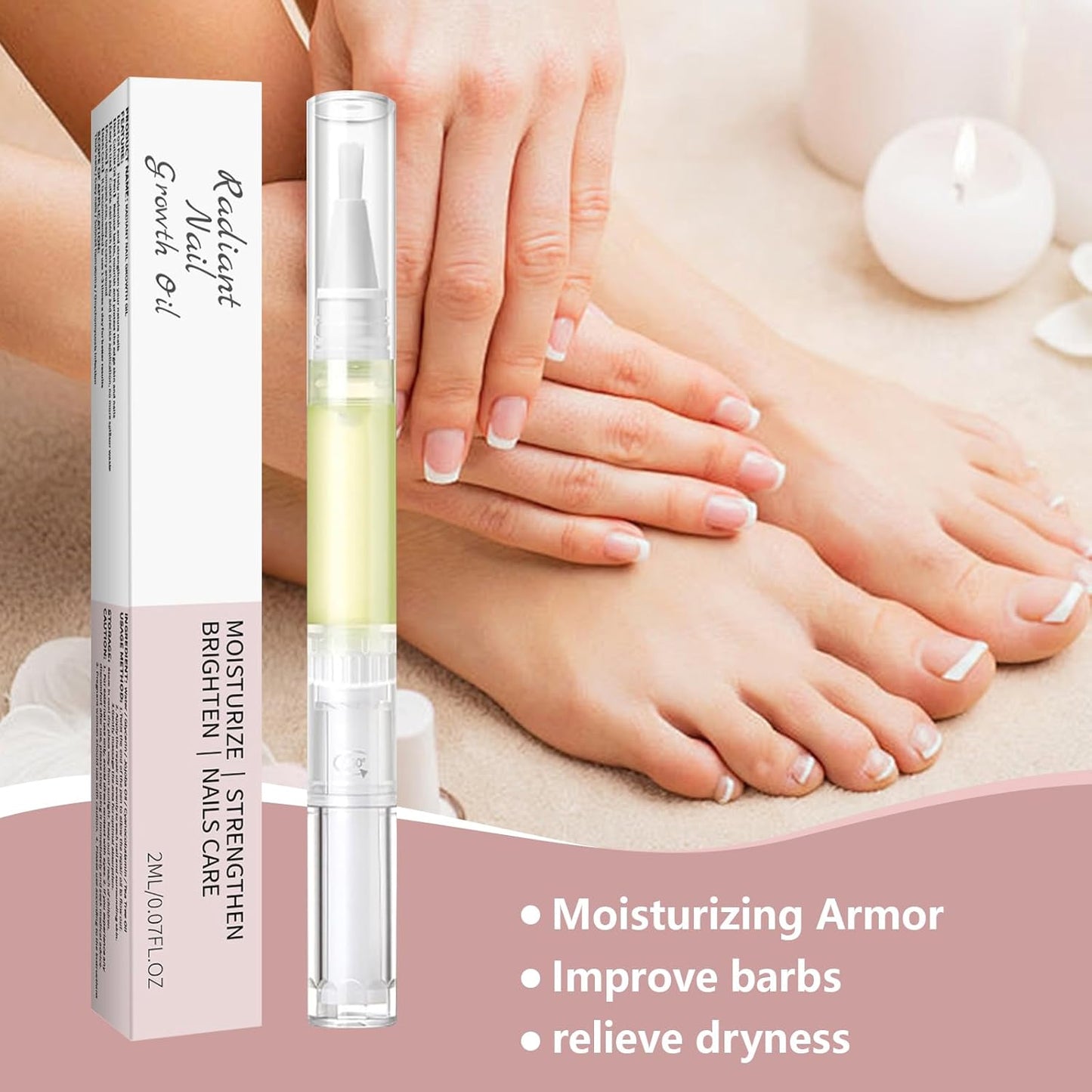 Cuticle Oil Pen， Nail Growth and Strengthener，Nail Growth Oil，Nail Hardener for Damaged nails (1PC)