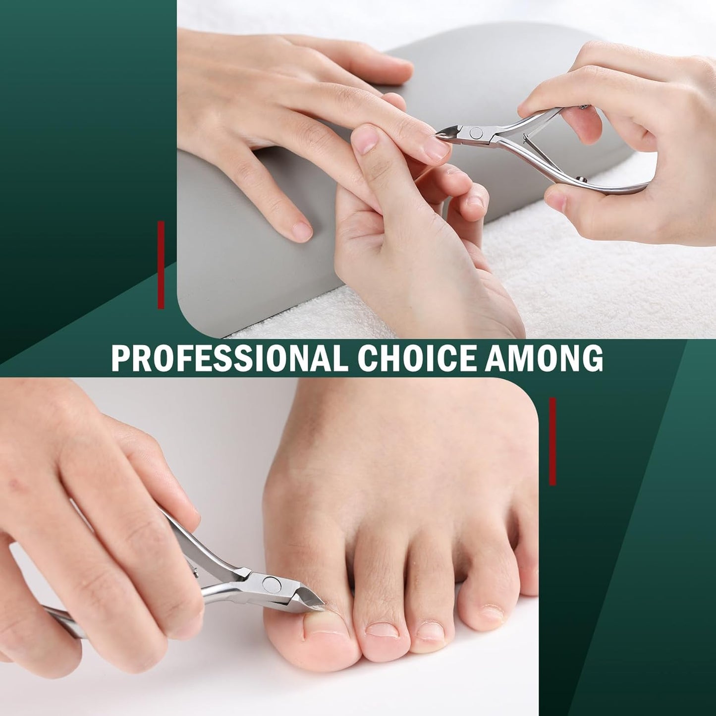 FVION Cuticle Clippers - Precision Cuticle Cutter, Extremely Sharp Cuticle Scissors, Stainless Steel Nail Cuticle Remover, Cuticle Nipper, and Professional Manicure Tool (4mm Jaw)