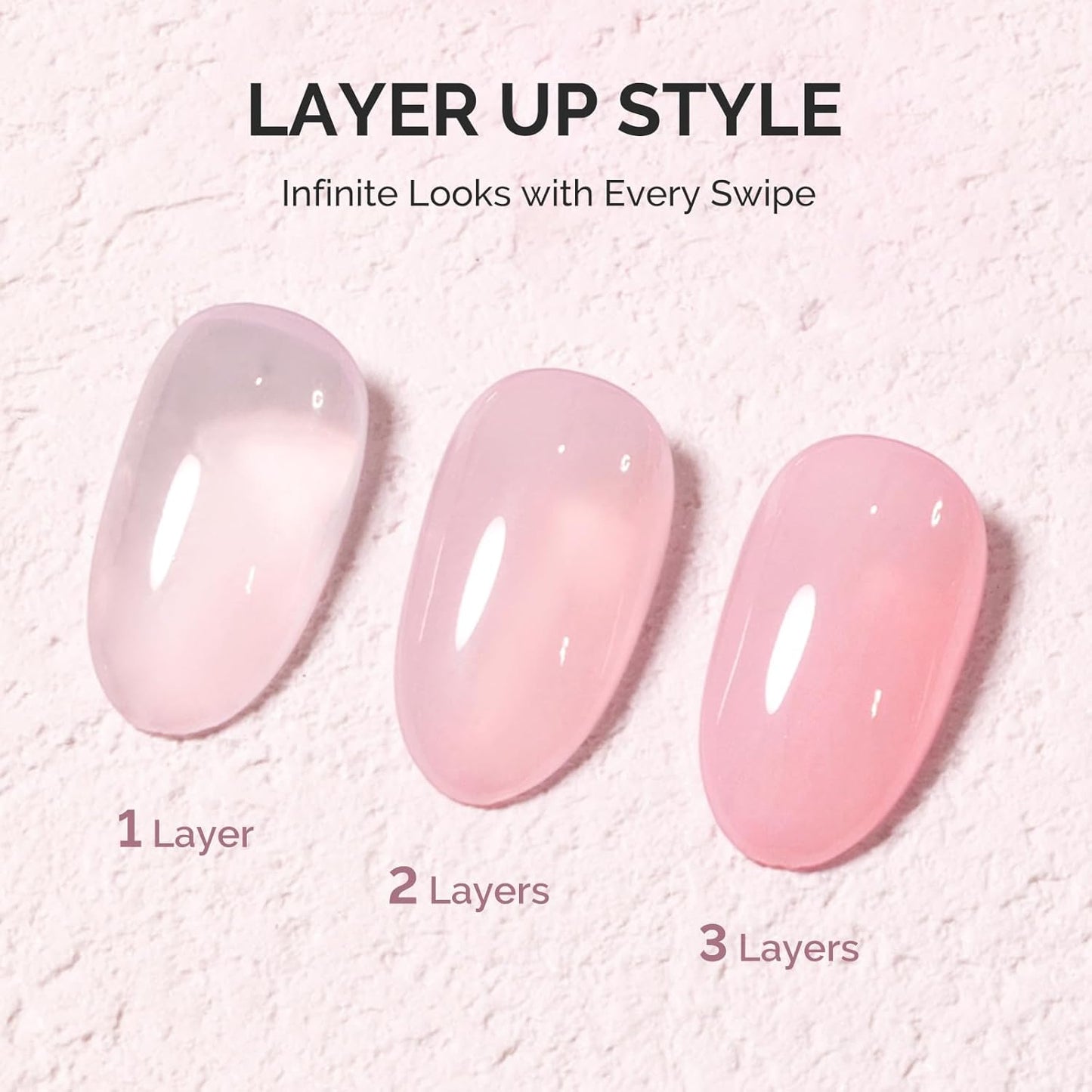 MelodySusie Jeweliver Gel Nail Polish, 0.5Fl.oz light Fairy Floss Gel Polish Pink Color Soak Off UV LED Light Cure Gift for Women Manicure Nail Art DIY at Home B6608