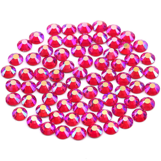 Novani Crystal Rhinestones, Flatback Loose Gemstones 1440pcs Glass Rhinestones for Clothes Shoes Crafts Makeup Nail Art and DIY Decorations(SS16, Light Siam AB)