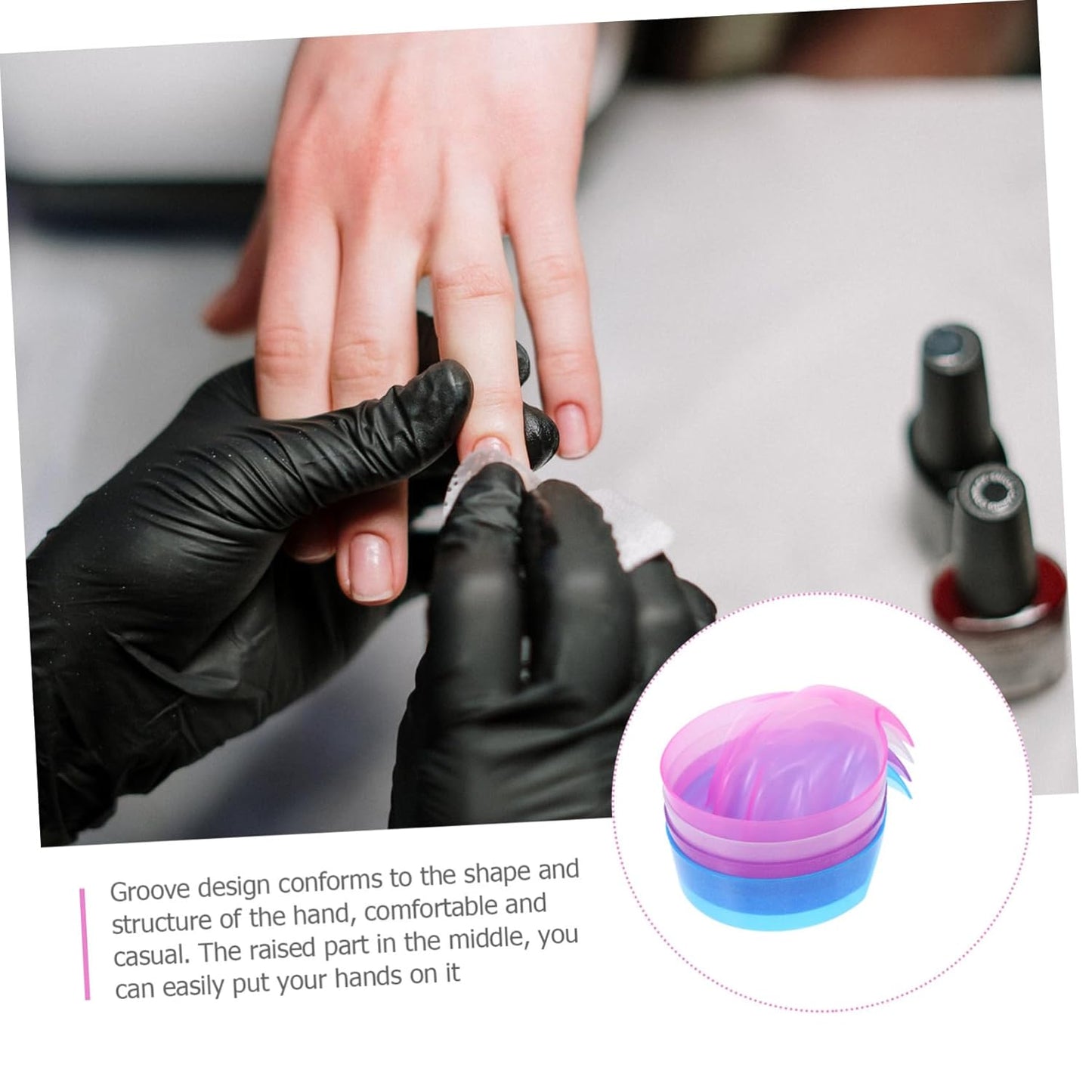 4pcs Nail Soaking Bowls for Manicure Random Colors Nail Art Tool for Salon Use and Cuticle Care