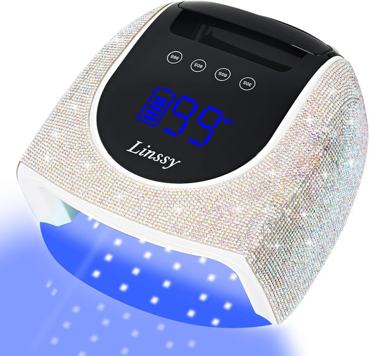 96W UV LED Cordless Nail Lamp,Nail Dryer with 42 Beads,UV Light for Gel Nails Manicure for Fingernails & Toenails,Professional LED Nail Lamp for Salons with 4 Timers and Smart Sensor (Diamond)