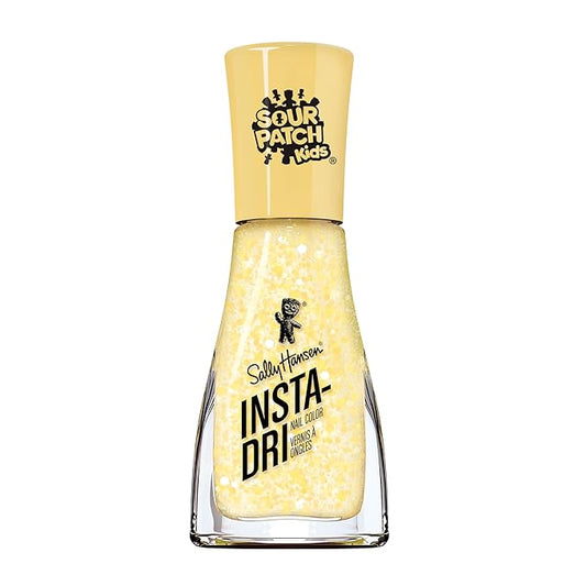 Sally Hansen Insta-Dri Sour Patch Kids Nail Polish | Quick Dry, Long Lasting, Streak-Free Shine | Sheer, Glittery | 756 Oh My Gourd | Yellow Glitter Nail Color