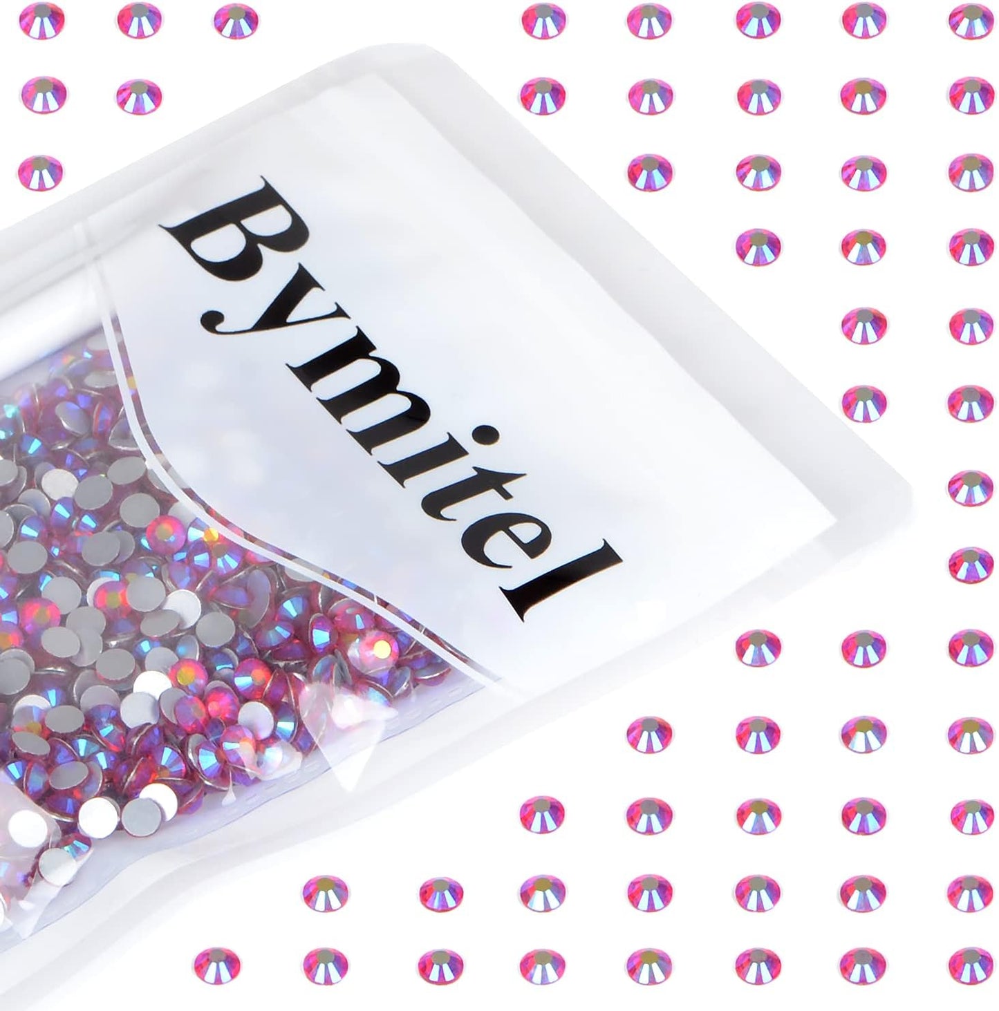 1440PCS Art Nail Rhinestones Non Hotfix Glue Fix Round Crystals Glass Flatback for DIY Jewelry Making with one Picking Pen (ss20 1440pcs, Siam AB)