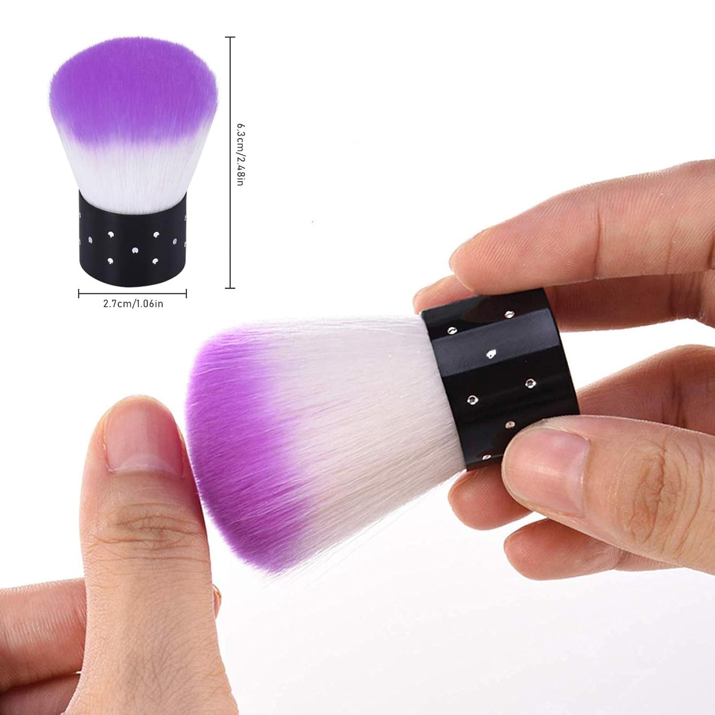 TOROKOM 19 Pcs Nail Art Brushes Acrylic Nail Brush Set for Acrylic Application, UV Gel Nail Polish Brush Nail Art Painting Brush Dotting Tool Nail Dust Remover Brushes for Nail Salon Art Tools(Purple)