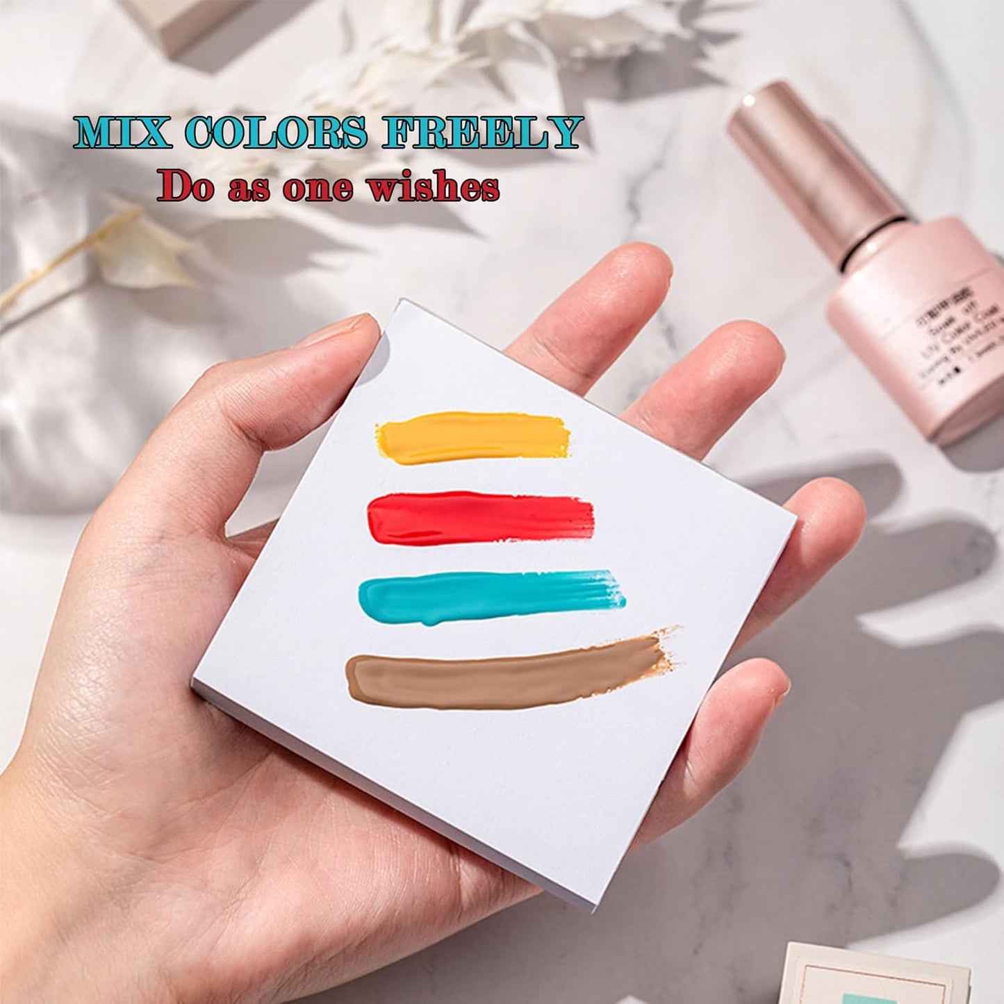Nail art palette nail polish palette disposable nail mixing palette papers portable waterproof drawing makeup palette nail gel mixing tool 100pcs US241