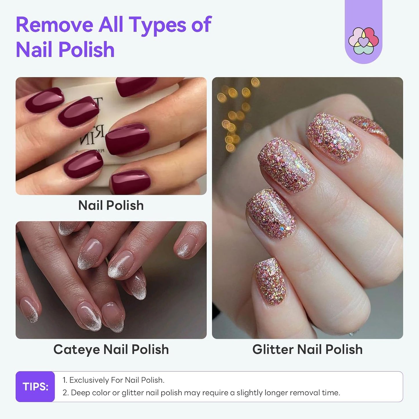 SAVILAND Plant-Based & Natural Nail Polish Remover: Non Acetone Nail Polish Remover Gentle Non Toxic Fingernail Removal with Shea Butter Castor Oil Vitamin E for Nail Care Home 200 ML