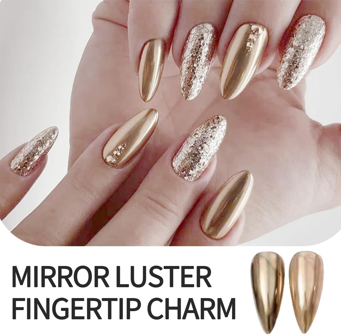 Chrome Nail Powder Set,12Colors Aurora Chrome Nail Powder Mirror Luster Effect Charm Fairy Chrome Powder for Nails,Chrome Powder for Gel Nails,Chrome Powder for Acrylic Nails