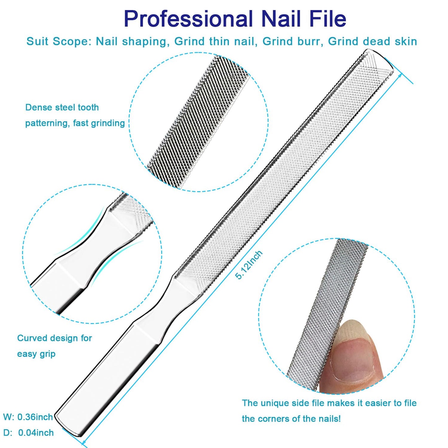 Toe Nail Clippers for Ingrown & Thick Toenails, 6PCS Professional Ingrown Toenail Removal Kit and Nail File & Toenail Lifter Pedicure Tools Kit for Seniors Gifts, Long Handle for Men