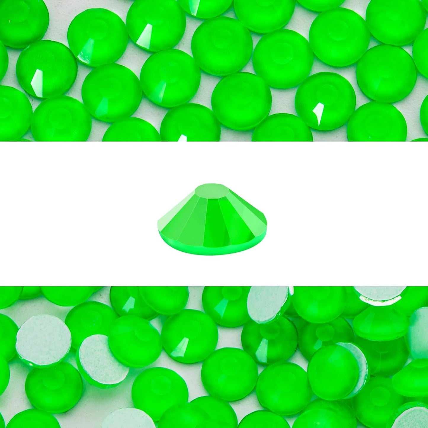 Novani 3000 Pieces Flatback Rhinestones Glass Round Gems Neon-Green Crystals for Nail Art DIY Crafts Clothes Shoes,SS20,4.6-4.8mm