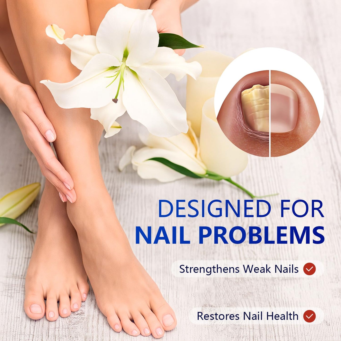 Toenail Extra Strength Nighttime Renewal Nail Patches, 21 Patch, Overnight Repair for Nail, 8-Hour Repair Appearance