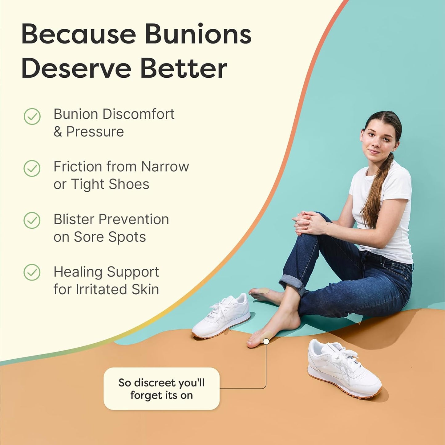 ZenToes Bunion Pads, Adhesive Bunion Cushions for Waterproof Protection, 48 Count