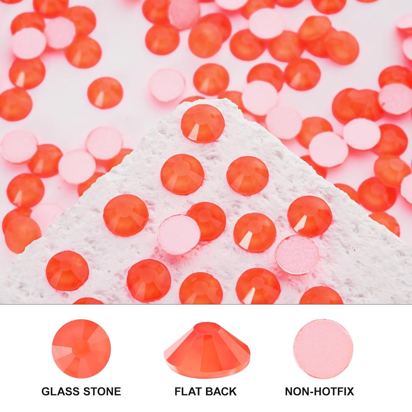Novani 3000 Pieces Flatback Rhinestones Glass Round Gems Neon-Hyacinth Crystals for Nail Art DIY Crafts Clothes Shoes,SS16,3.8-4.0mm