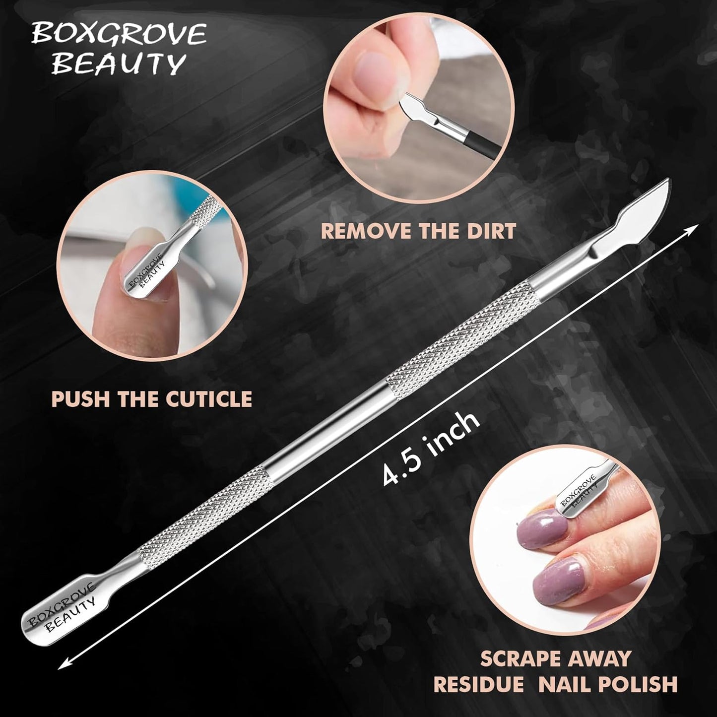 Professional Cuticle Cutter & Pusher Trimmer Manicure Tools with Double Spring– Perfect Nail Care Tool for Manicure & Pedicure Beauty at Home/Spa/Saloon (Silver Pack of 2)