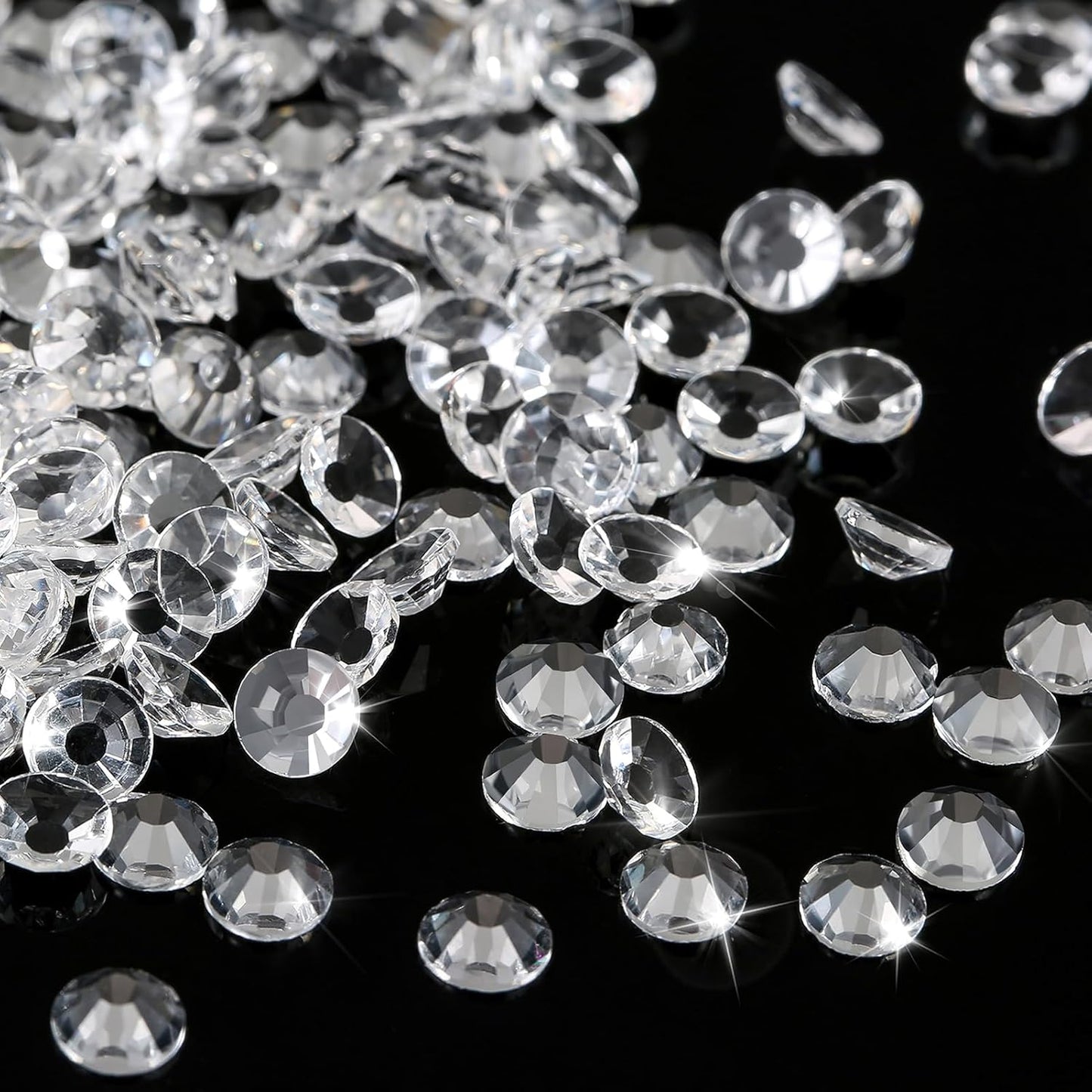 Novani Rhinestones Glass Rhinestones for Crafts Nail Gems Clear Stones Jewels Round Gemstones Non-Hotfix Crystal,SS10,1440 Pieces,Transparent