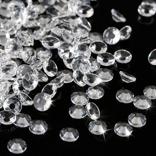 Novani Rhinestones Glass Rhinestones for Crafts Nail Gems Clear Stones Jewels Round Gemstones Non-Hotfix Crystal,SS10,1440 Pieces,Transparent