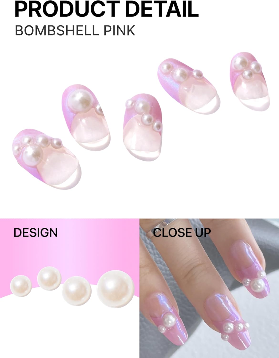 UUUUUU Semi Cured Gel Nail Strips | Salon-Quality | UV Free Gel Nail Wraps for Women | Easy Peel&Stick | Long-Lasting up to 14 Days | 28 Strips Set+File & Wipes | Gift-Ready (UGN103 Bombshell Pink)