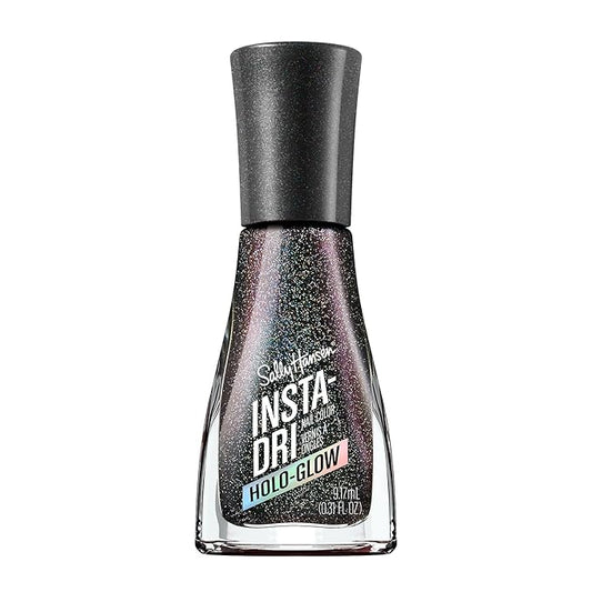 Sally Hansen Insta-Dri Holo-Glow Nail Polish | Quick Dry, Long Lasting, Streak-Free Shine | Opaque, Shimmery | 108 Chrome Zone | Holographic Silver Nail Color
